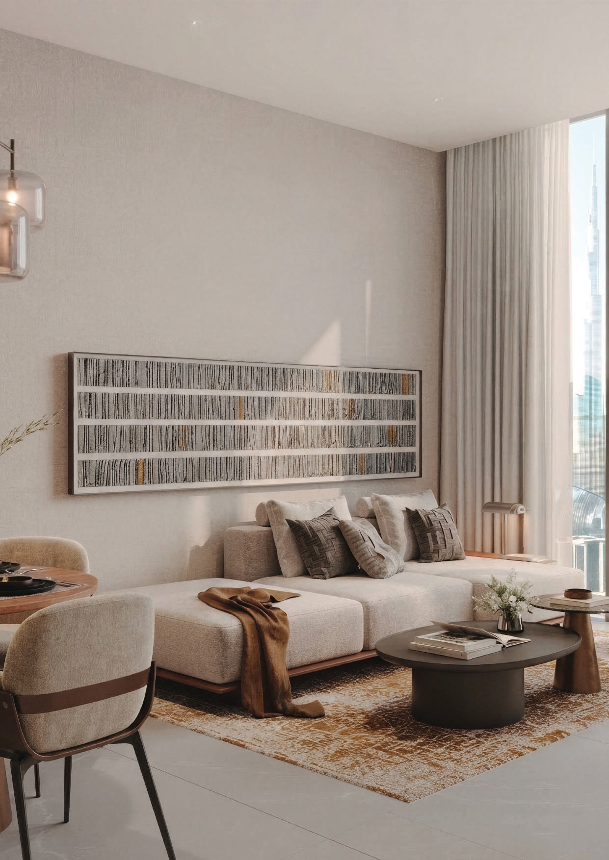 Fully furnished apartment interior